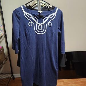 Sz S Petite Navy Cotton Dress